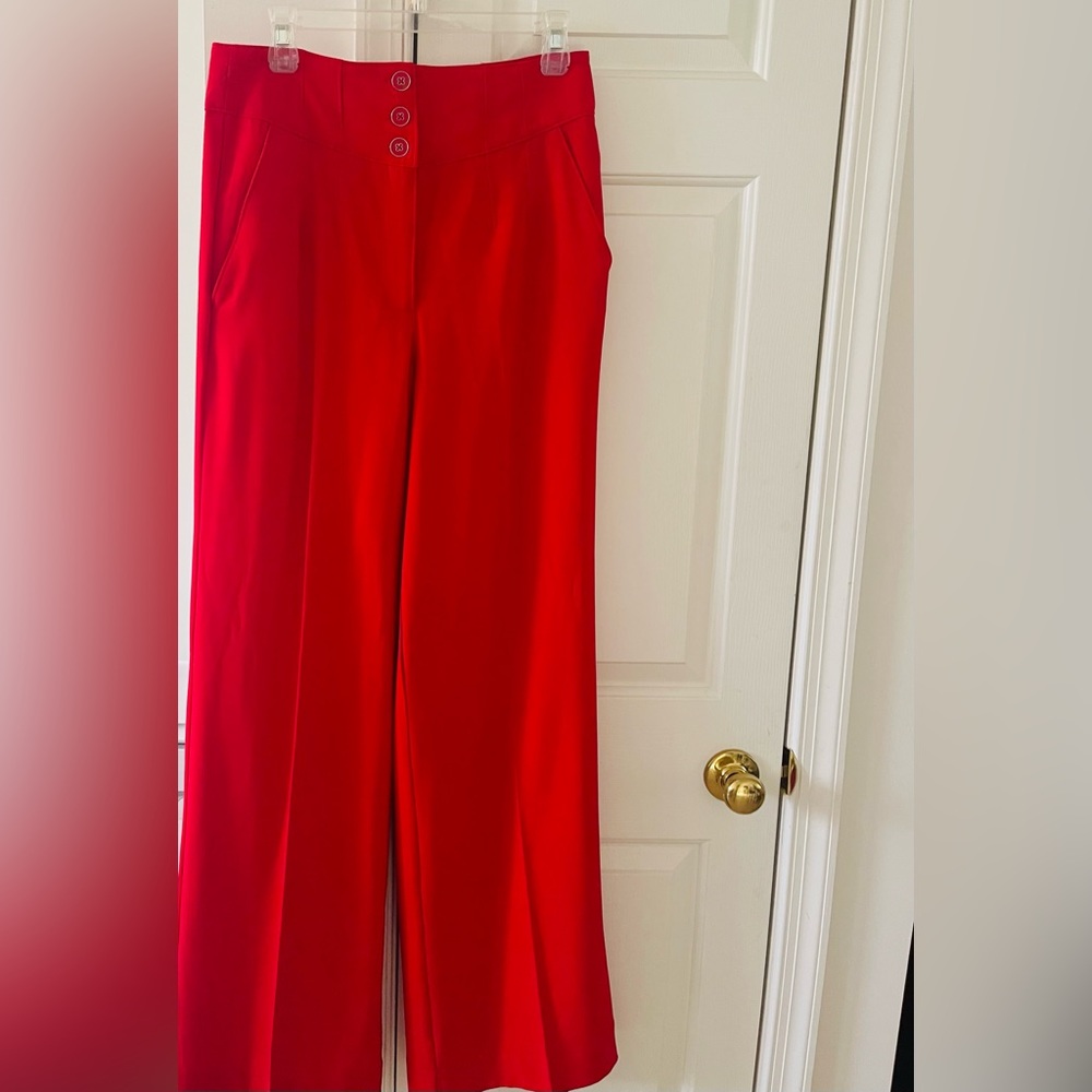 Apple Red High Waisted Pants